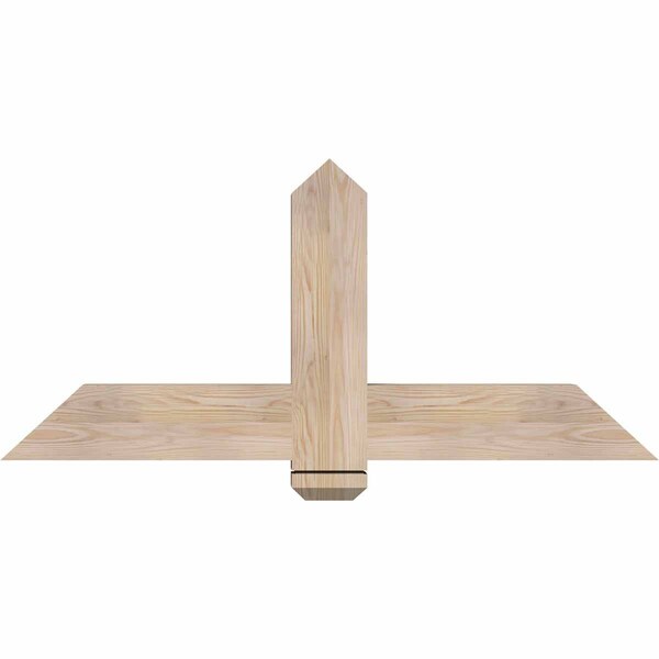 Ekena Millwork Eugene Smooth Timber Gable Bracket, Douglas Fir, 48"W x 22"H x 3 1/2"D x 5 1/2"F, 11/12 Pitch GBW048X22X0406EUG00SDF - main